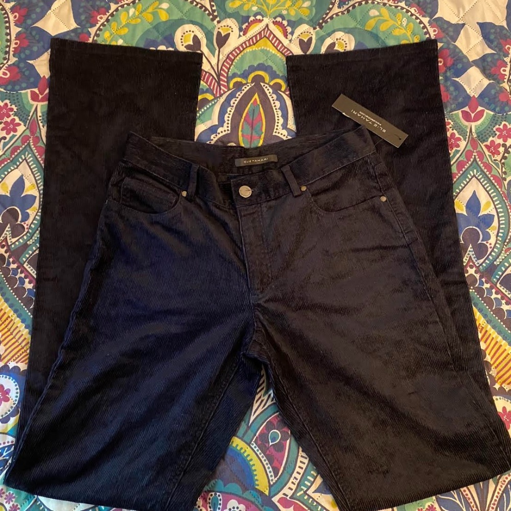 Tahari Navy Corduroy Pants